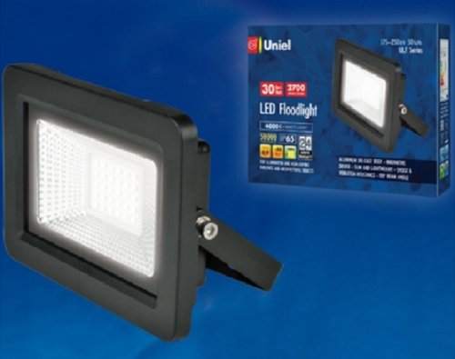 Прожектор светодиодный Uniel ULF-F19 220В 30Вт 2500Лм 4000К 120° IP65 Черный фото Прожектор светодиодный Uniel ULF-F19 220В 30Вт 2500Лм 4000К 120° IP65 Черный картинка